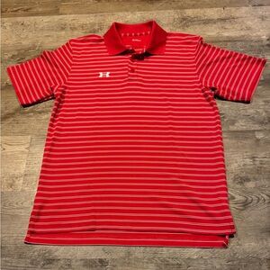 Under Armour Men’s polo striped Short Sleeve Shirt Size Small
